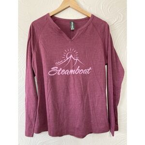 Women’s Steamboat Colorado Long Sleeve T Shirt By Ouray Sportwear Size Medium